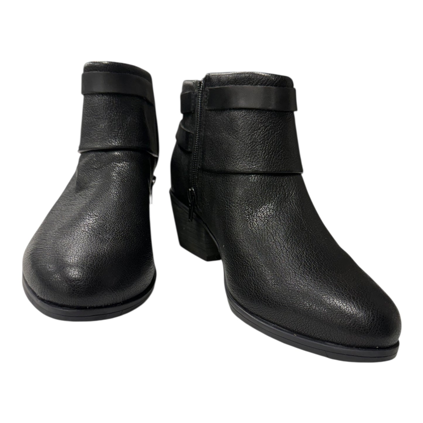 Boots Ankle Flats By Clarks In Black, Size:9.5