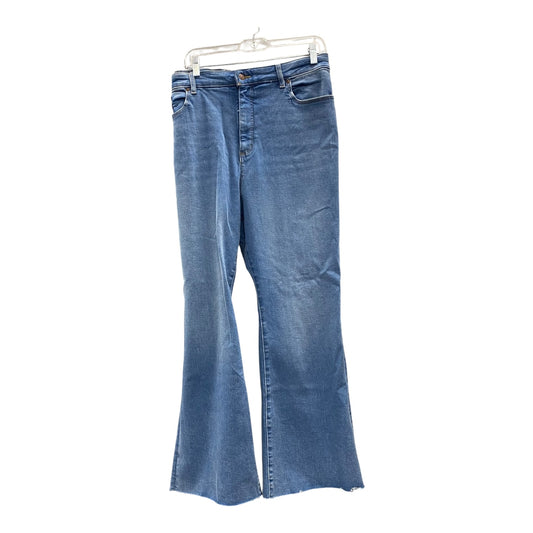 Jeans Flared By Loft In Blue, Size:18