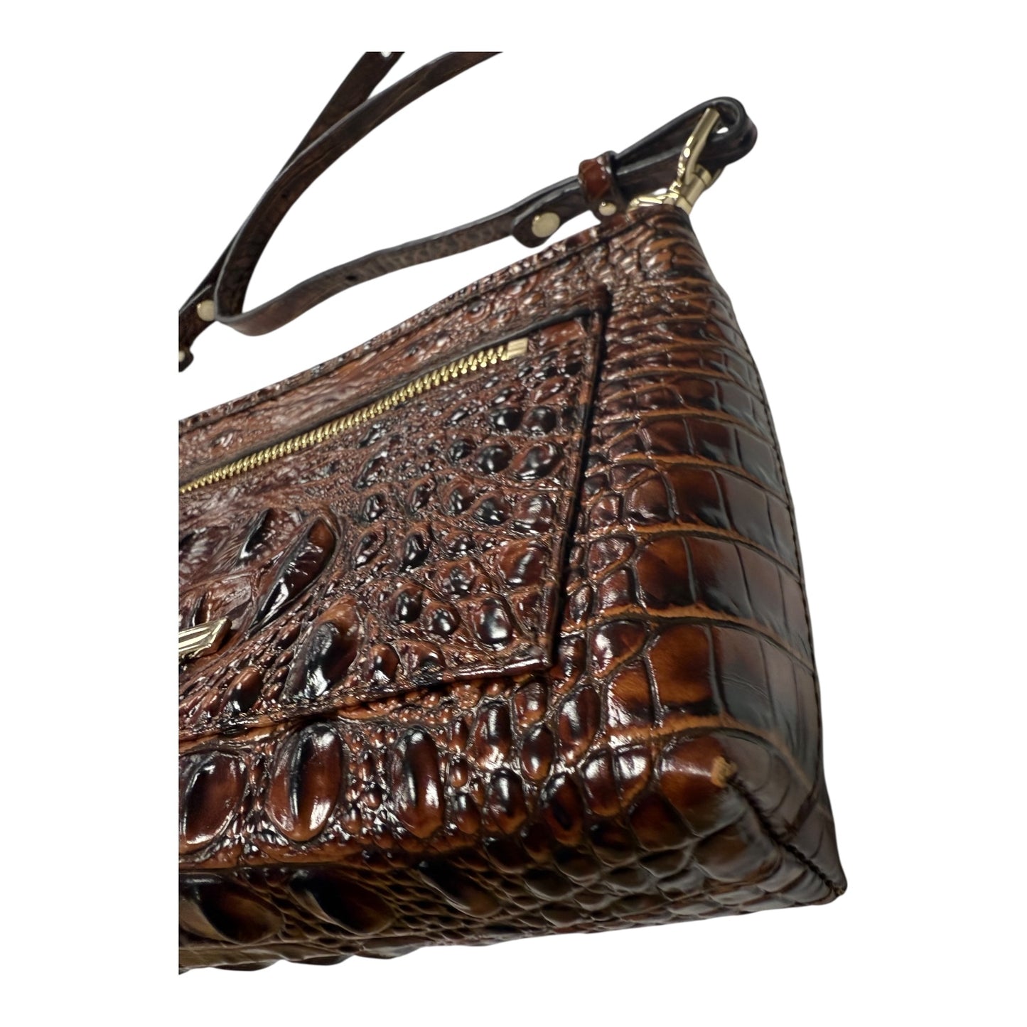 Crossbody Designer By Brahmin In Brown, Size:Medium