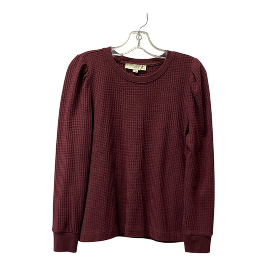 Top Ls By Loft In Maroon, Size:Mp