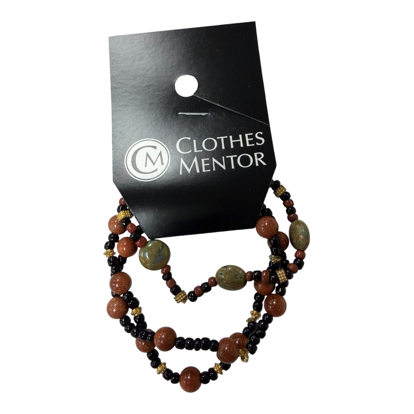 Bracelet Set  In Black & Brown, Size:03 Piece Set