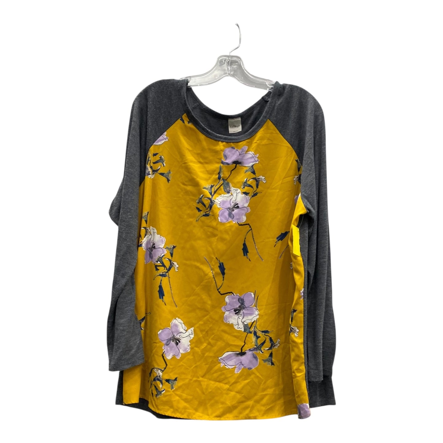 Top Ls By Kaileigh In Grey, Size:2X