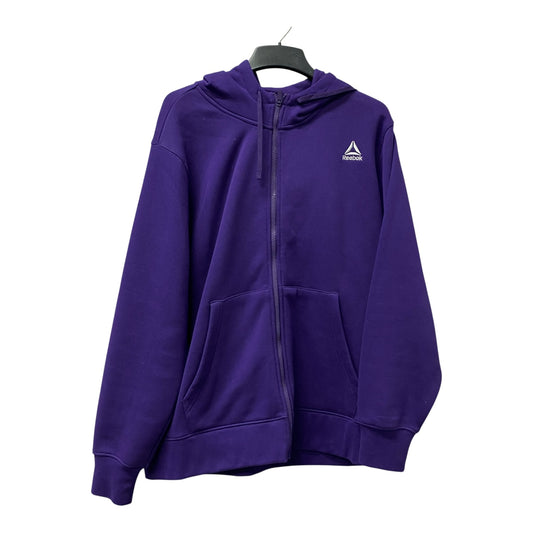 Athletic Jacket By Reebok In Purple, Size:Xl