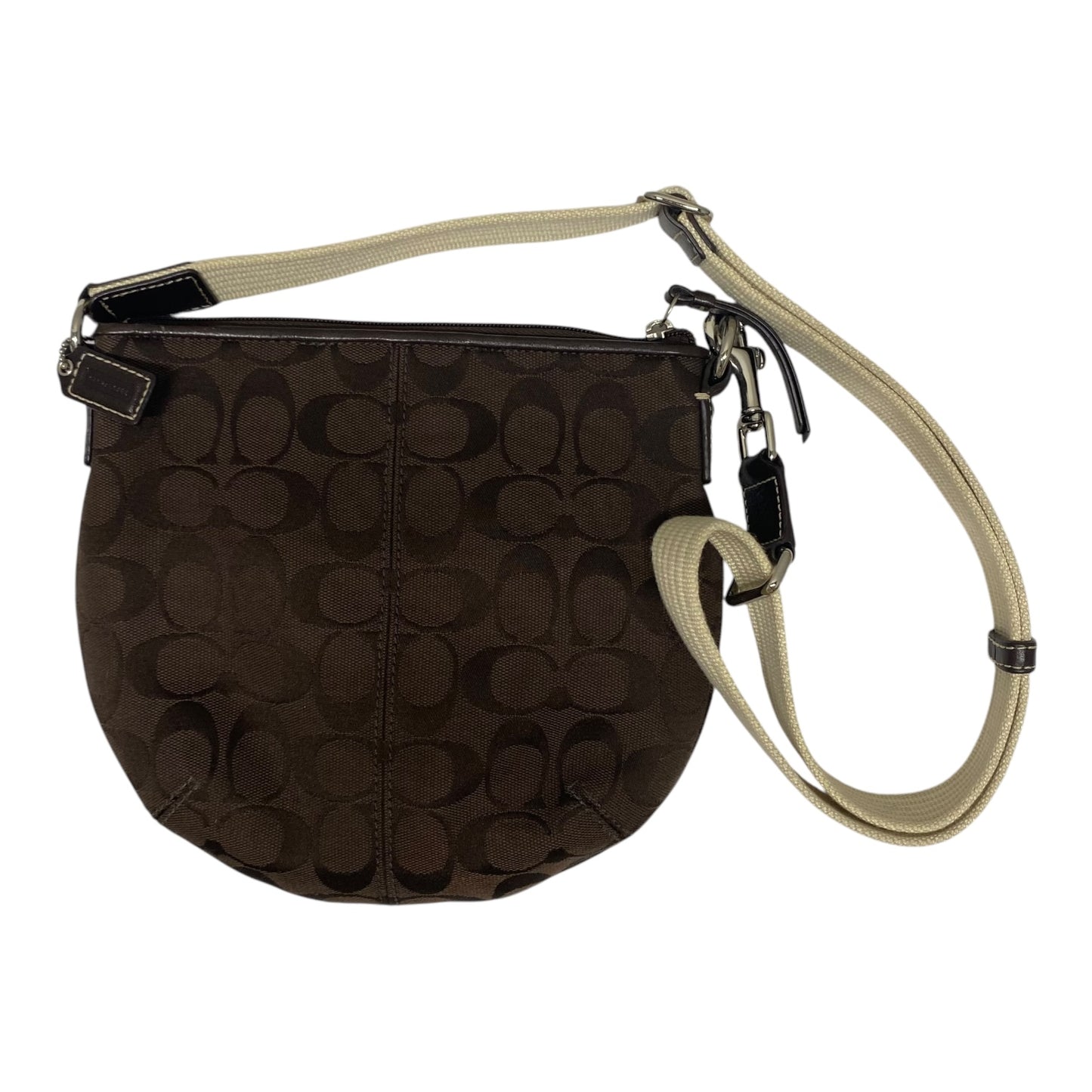 Crossbody Designer By Coach In Brown, Size:Small