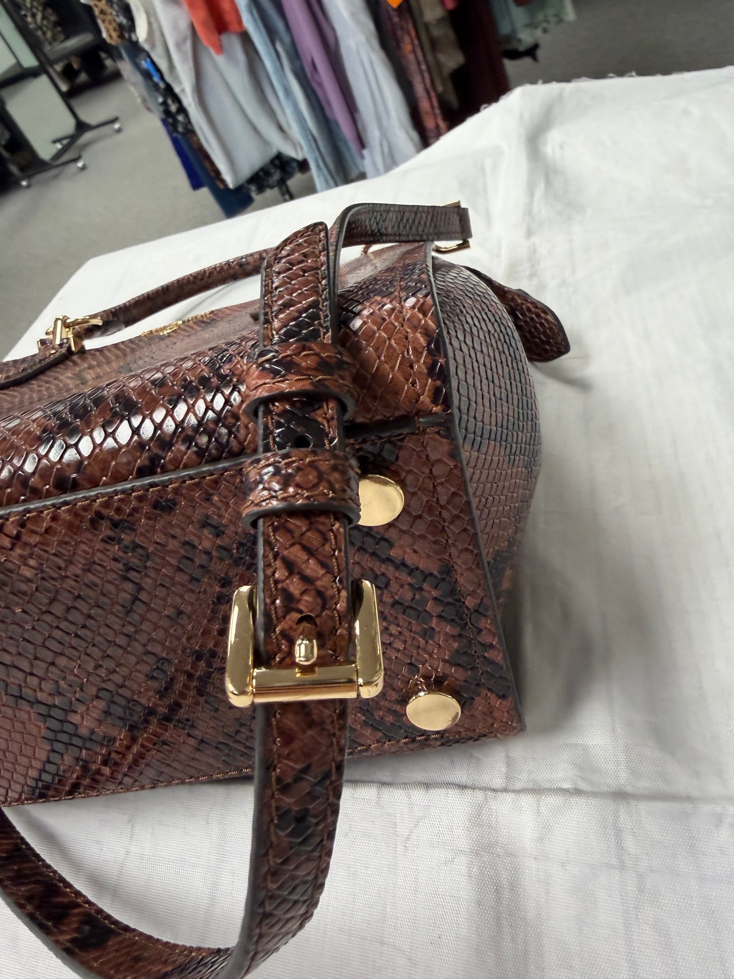 Handbag Designer By Michael Kors In Brown, Size:Medium