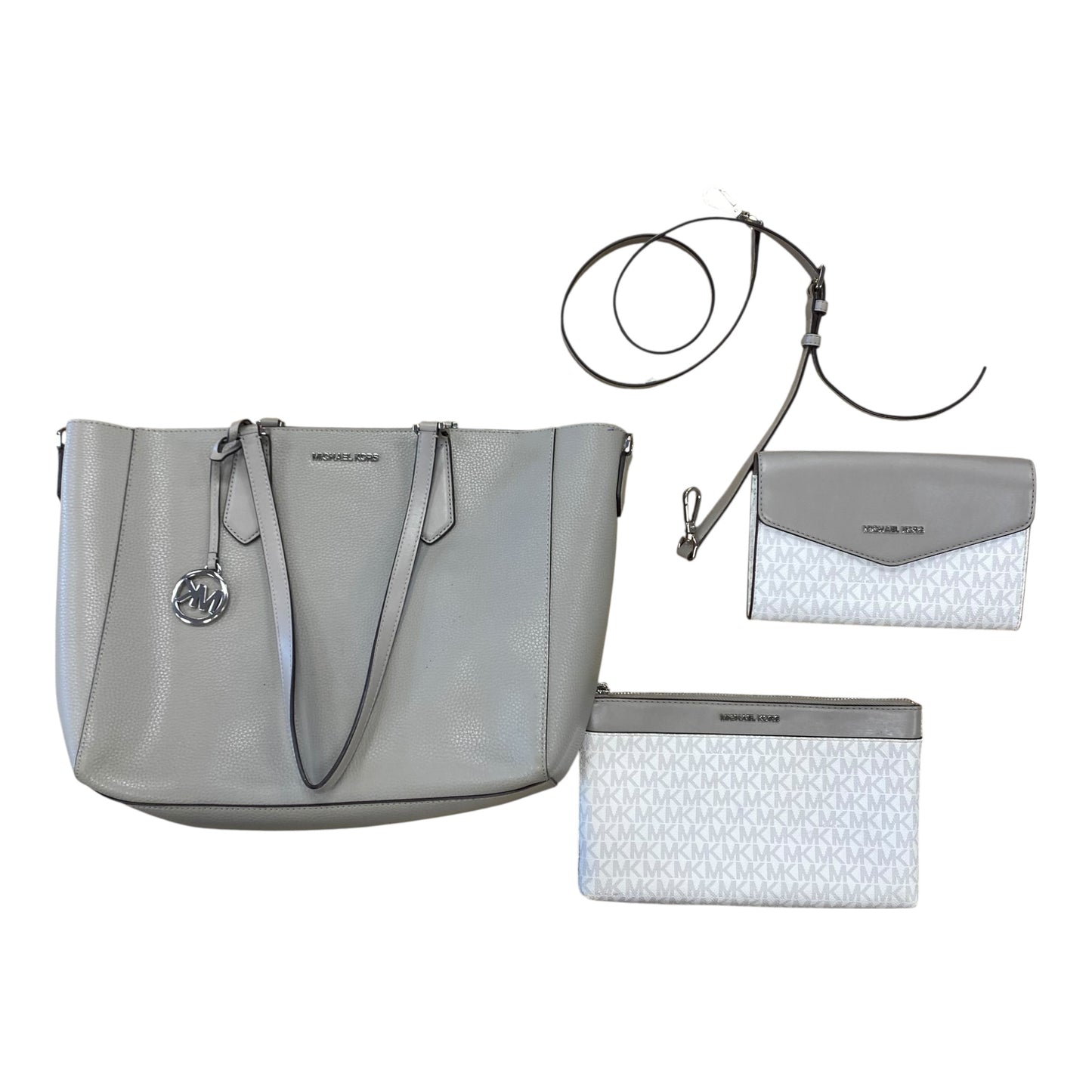 Tote Designer By Michael Kors In Taupe, Size:Large