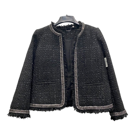 Jacket Other By Chicos In Black & Silver, Size:M