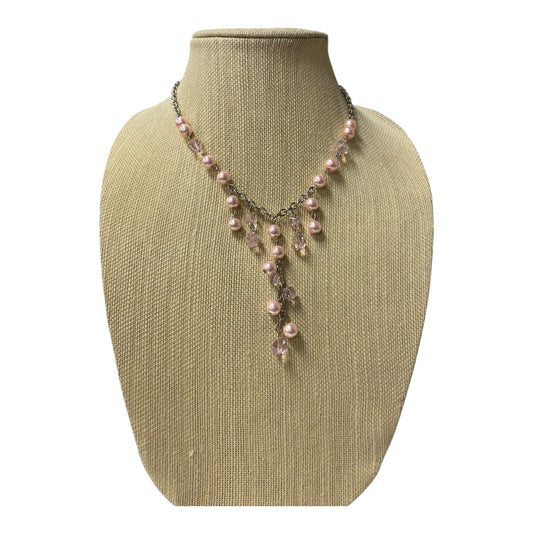 Necklace Lariat & Y-Drop  In Pink