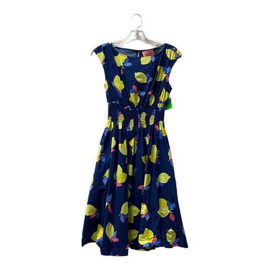 Dress Designer By Kate Spade In Blue & Yellow, Size:S