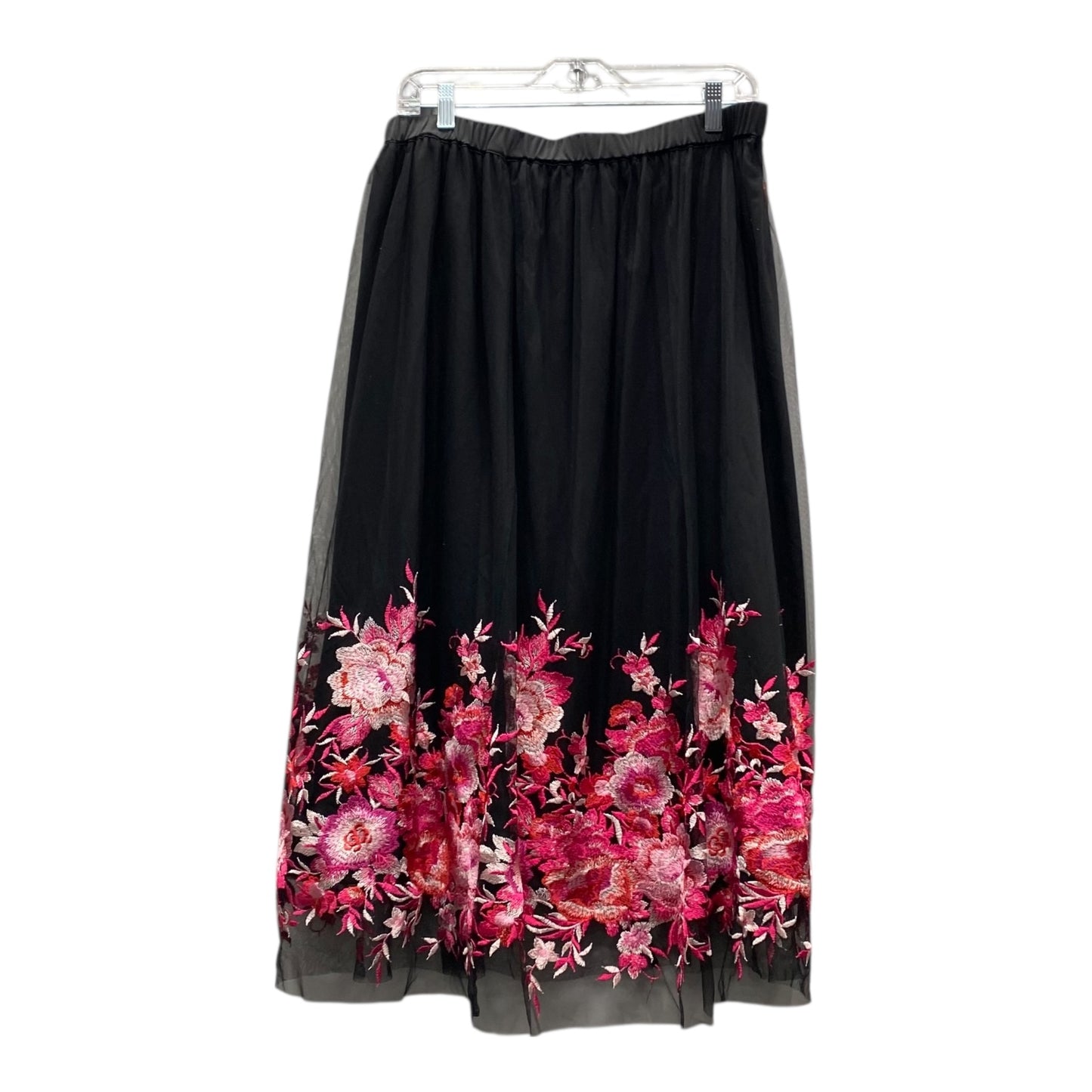 Skirt Midi By du jour In Black, Size:Xl