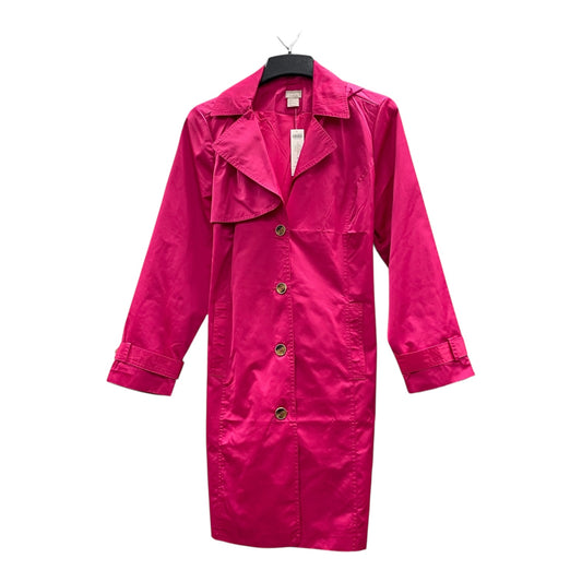 Coat Trench Coat By Chicos In Pink, Size:M