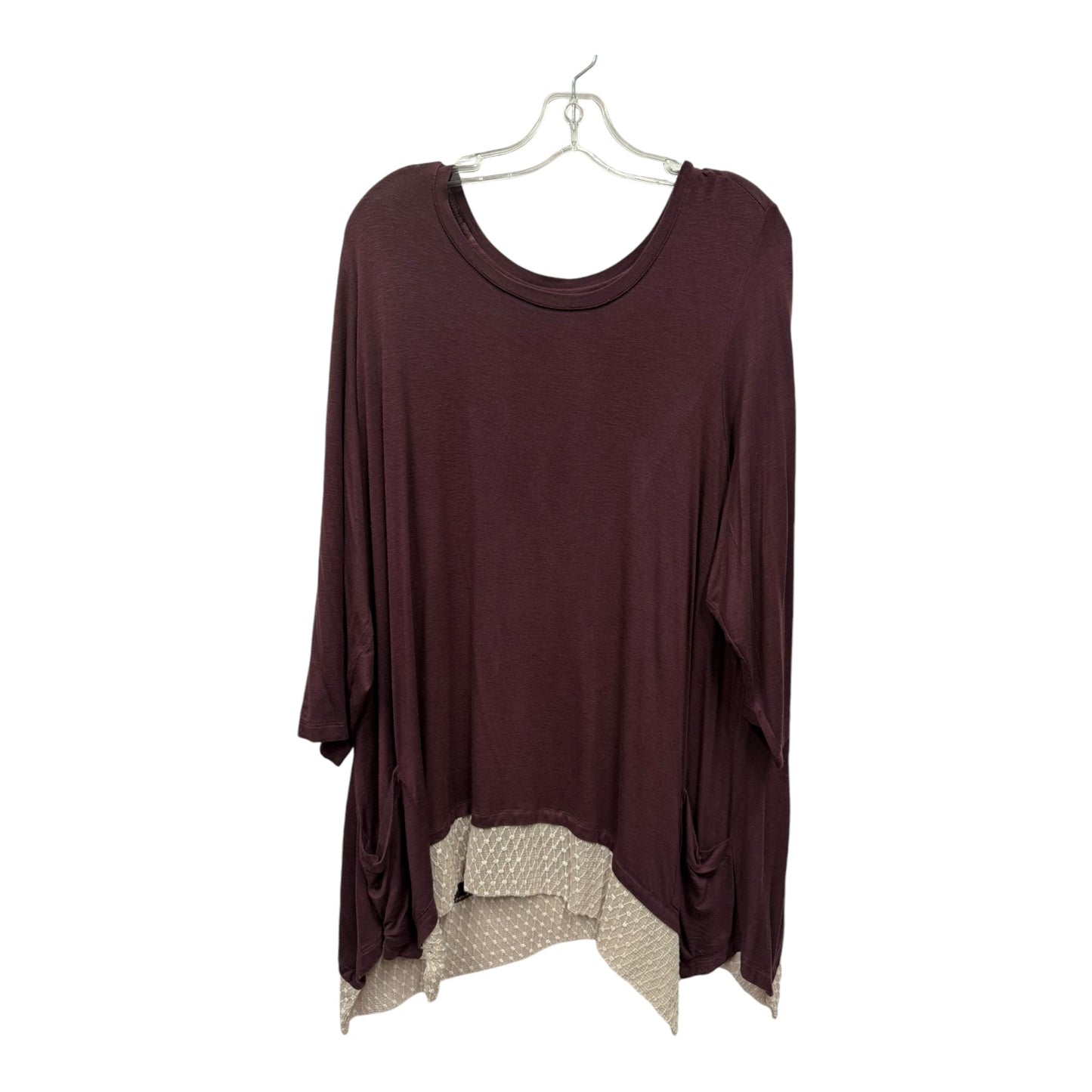 Top Ls By Logo In Purple, Size:2X