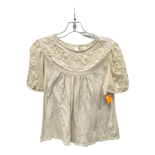 Top Ss By Anthropologie In Ivory, Size:Xs