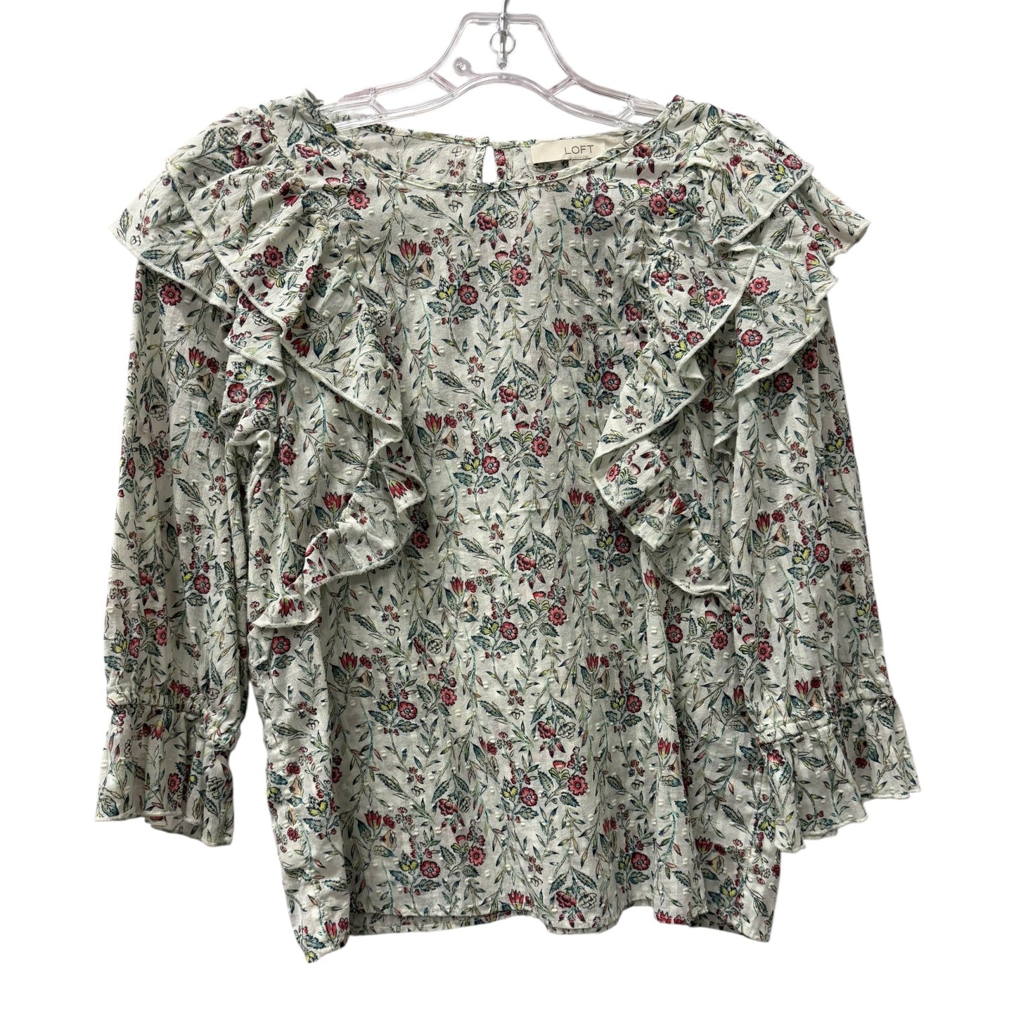 Top Ls By Loft In Green & Red, Size:S