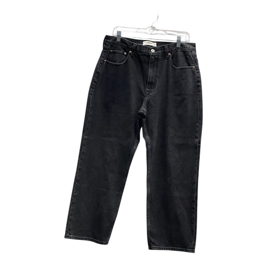 Jeans Straight By Abercrombie And Fitch In Black, Size:14