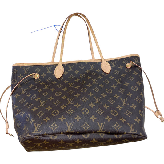 Handbag Luxury Designer By Louis Vuitton In Brown, Size:Medium