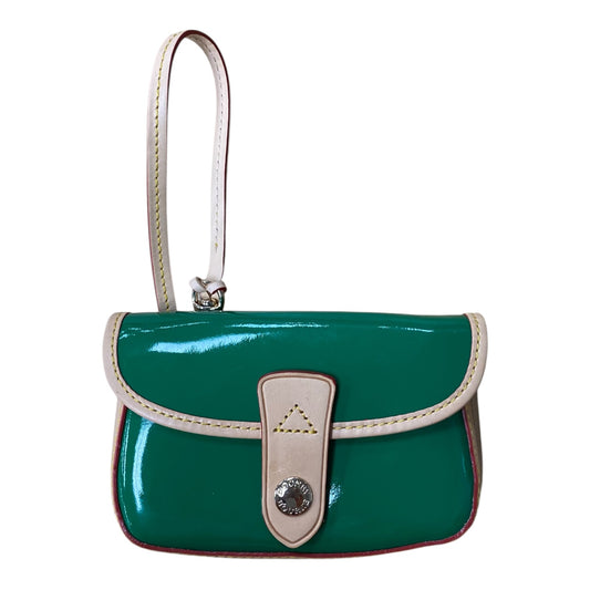 Wristlet Designer By Dooney And Bourke In Green & Tan, Size:Small