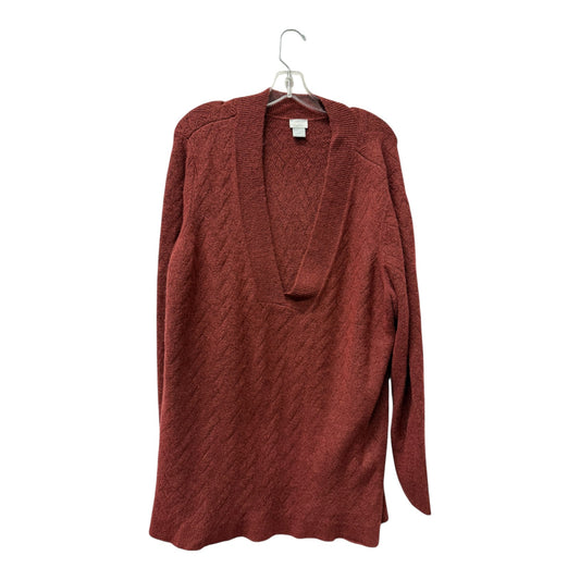 Sweater By Chicos In Red, Size:1X