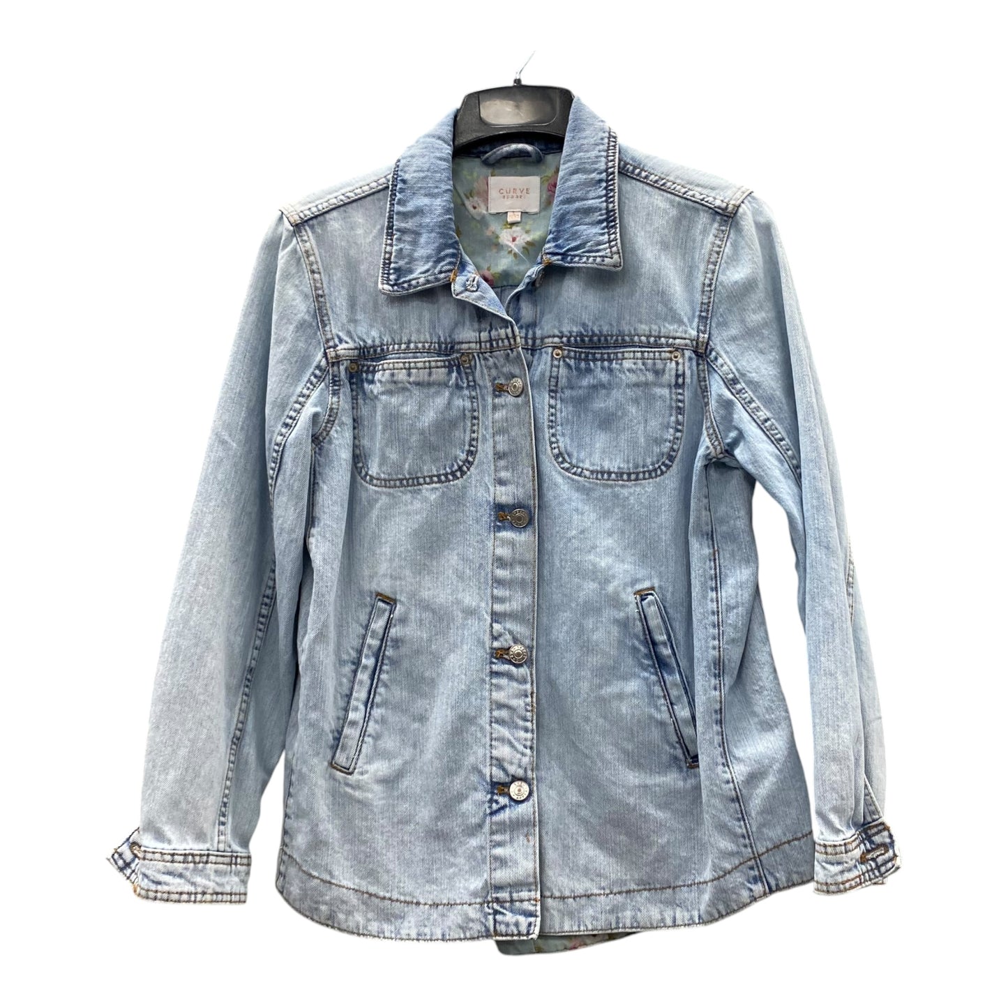 Jacket Denim By Curve Appeal In Blue Denim, Size:L