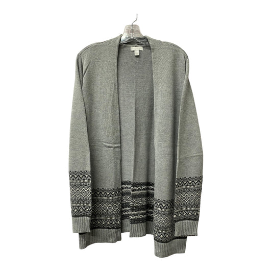 Sweater Cardigan By Charter Club In Grey, Size:Xlp