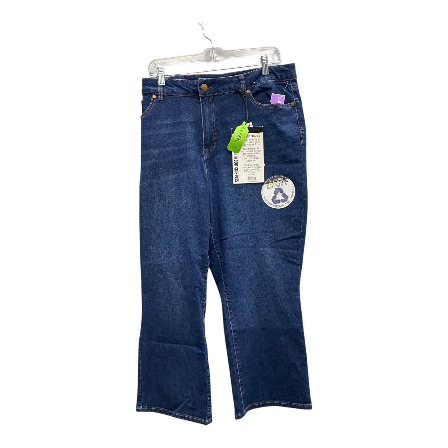 Jeans Boot Cut By D Jeans In Blue Denim, Size:20