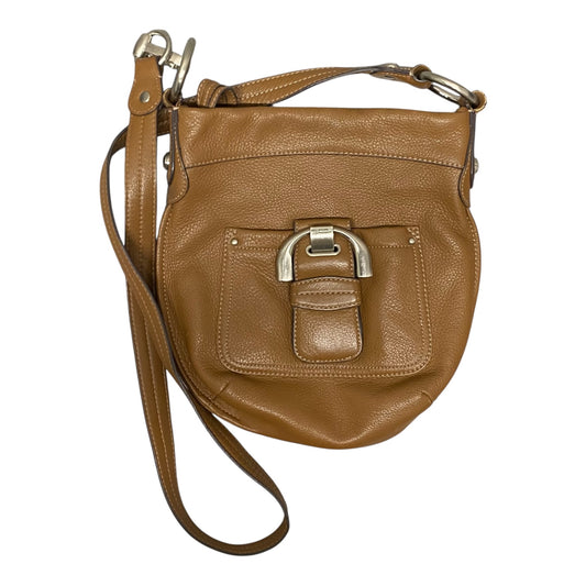 Crossbody Leather By B. Makowsky In Brown, Size:Medium