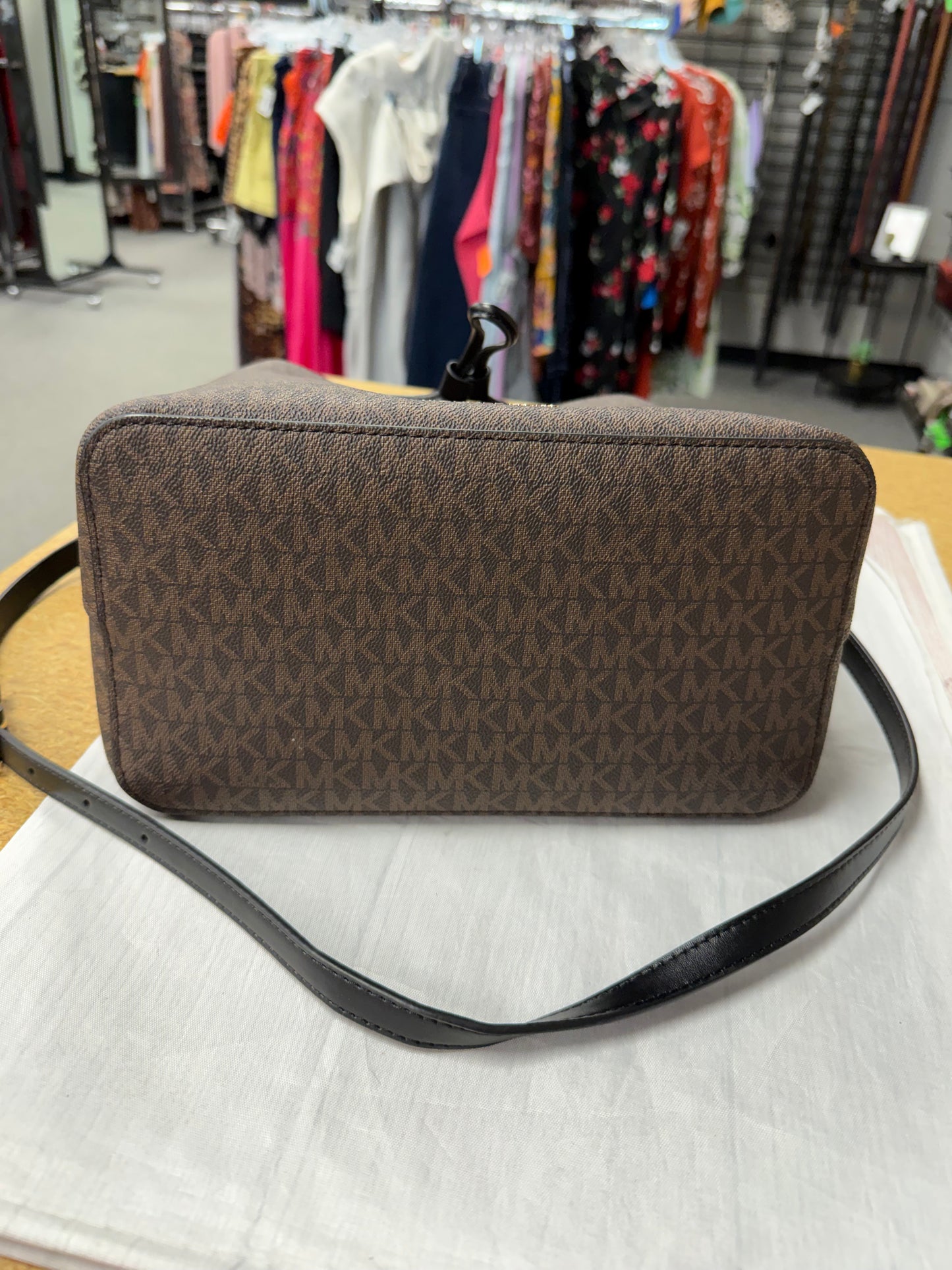 Crossbody Designer By Michael Kors In Brown, Size:Large