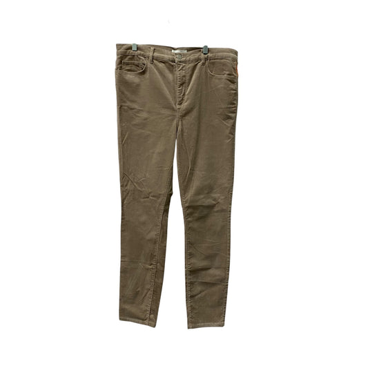 Jeans Straight By Loft In Tan, Size:12