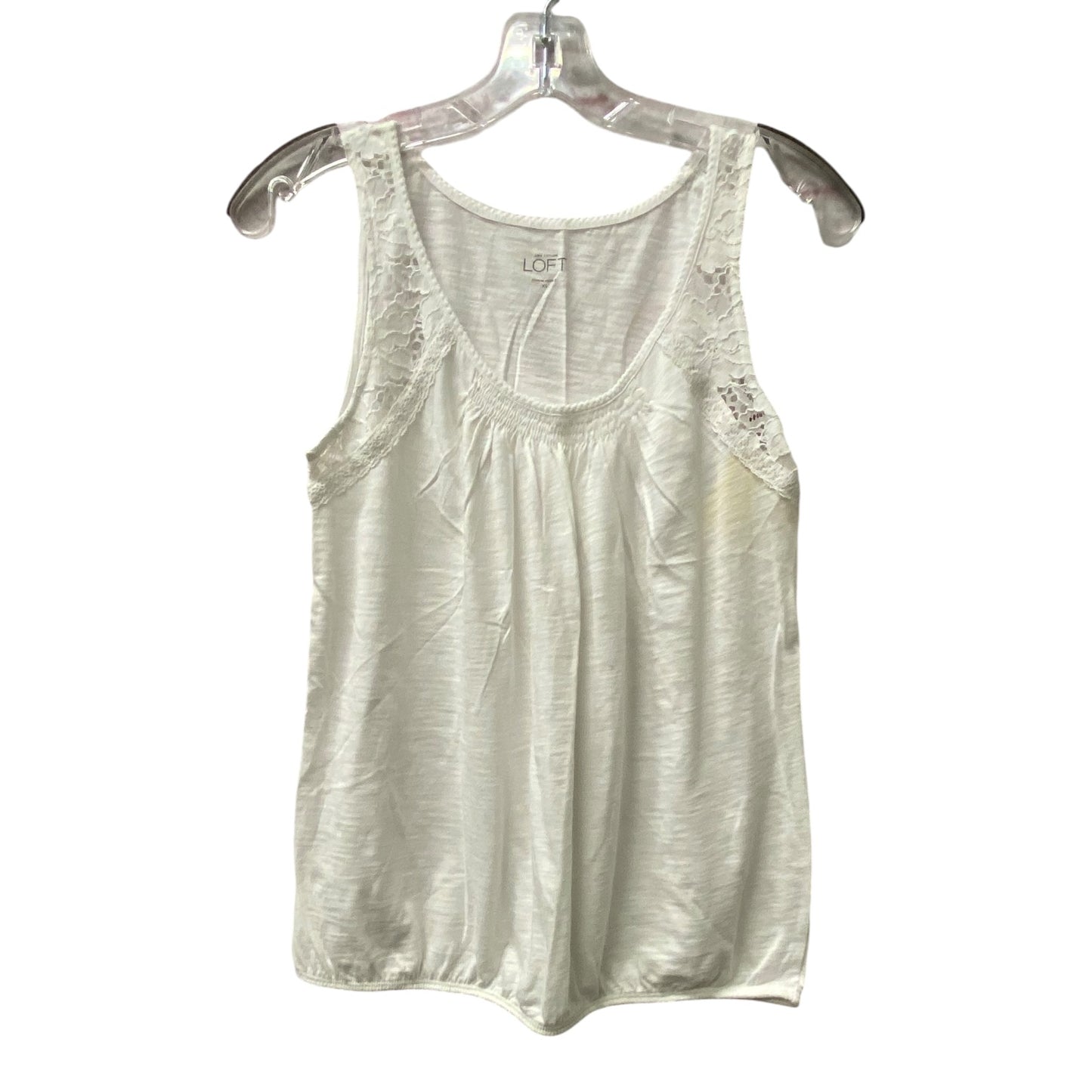 Top Sleeveless By Loft In White, Size:Xs