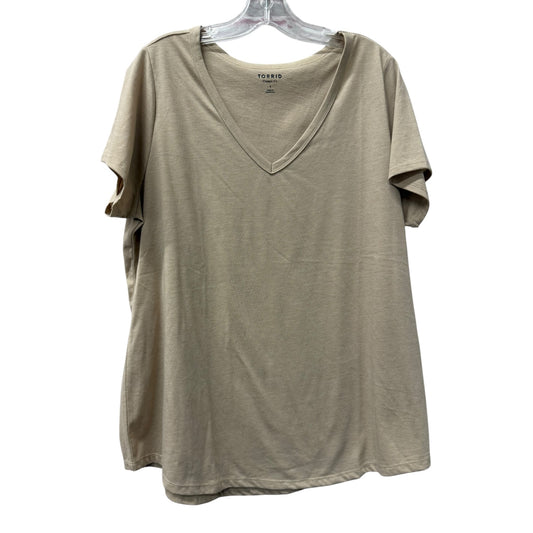 Top Ss Basic By Torrid In Cream, Size:1X