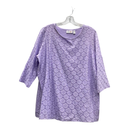 Top Ls By Isaac Mizrahi Live Qvc In Purple, Size:Xl