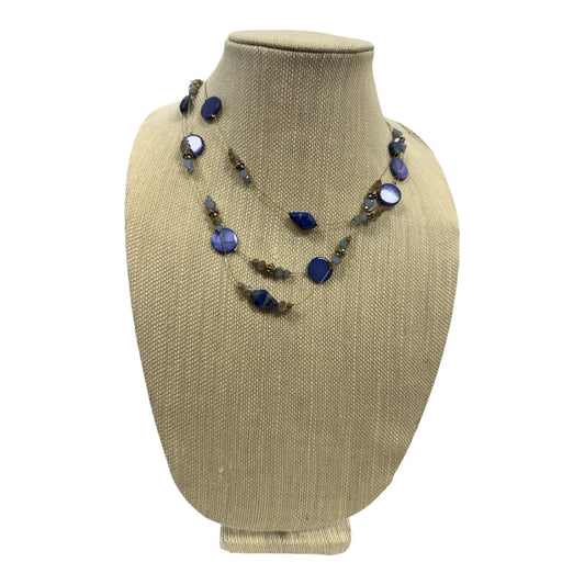 Necklace Lariat & Y-Drop  In Blue