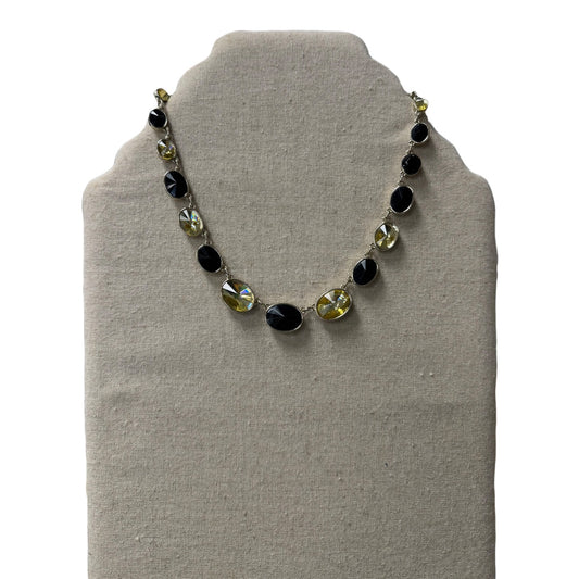 Necklace Statement By White House Black Market In Black & Yellow