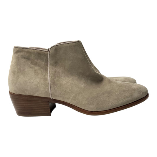 Boots Ankle Heels By Sam Edelman In Beige, Size:10