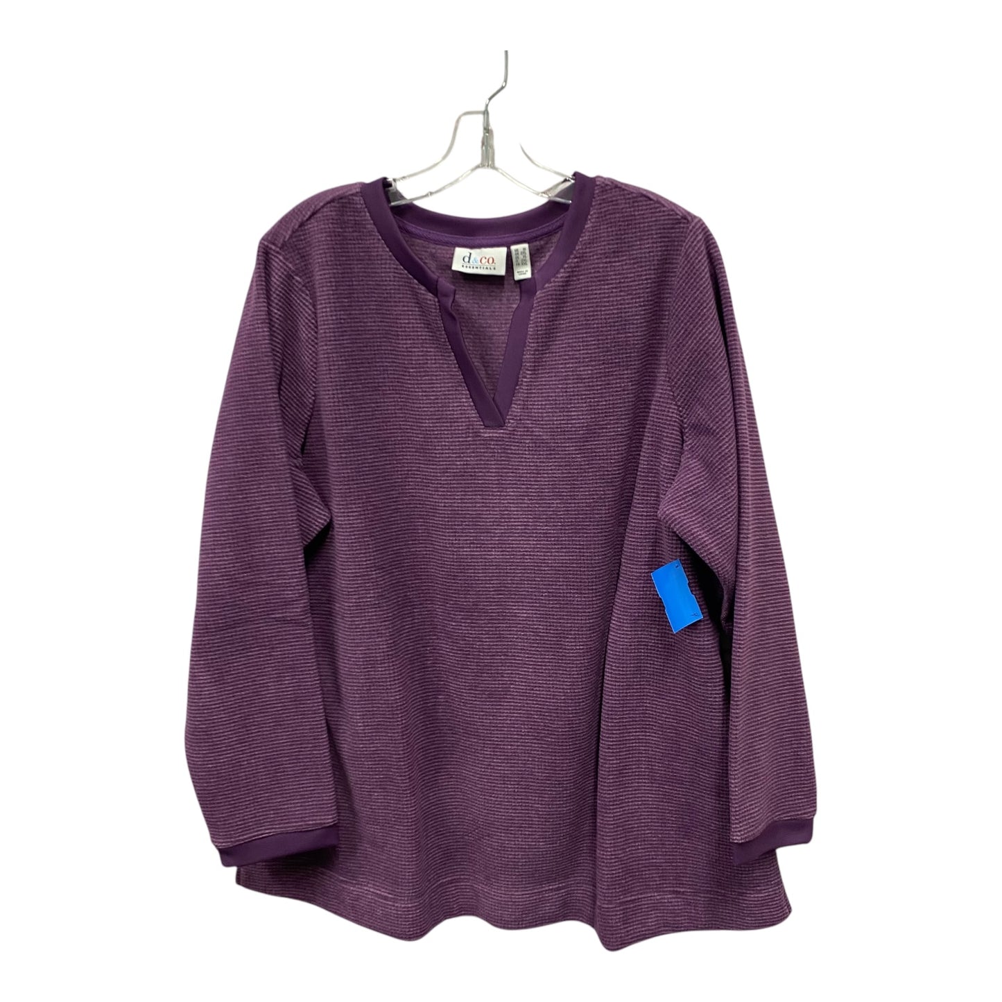 Sweater By Denim And Company In Purple, Size:1X