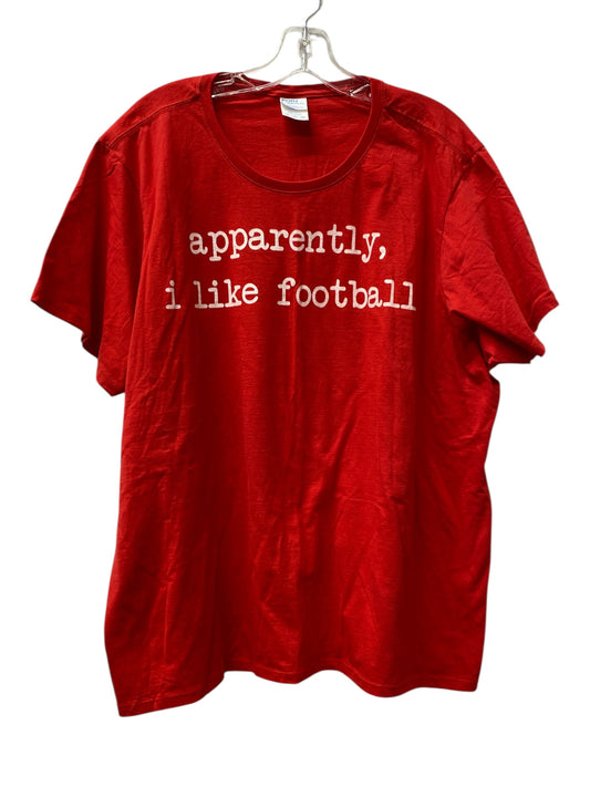 Athletic Top Ss By Port & Company In Red, Size:3X