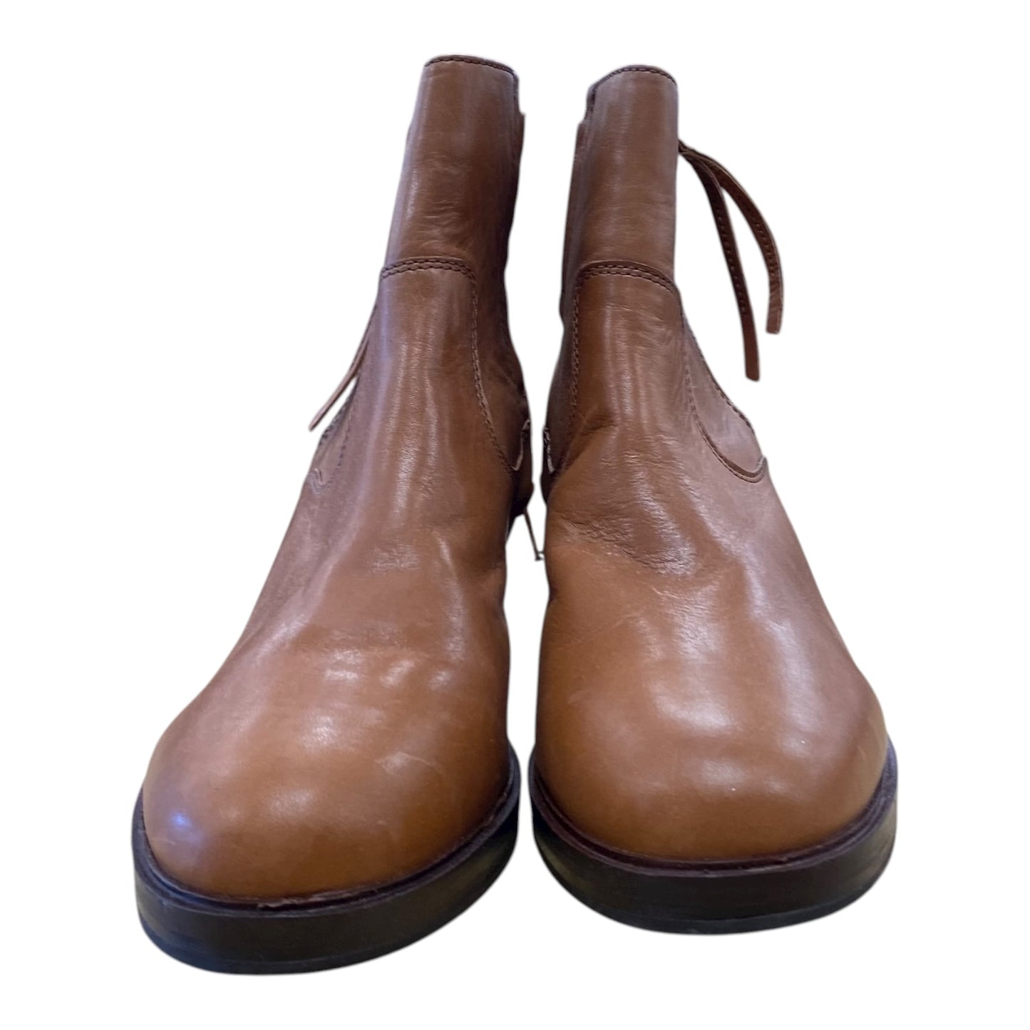 Boots Ankle Heels By Clarks In Brown, Size:11
