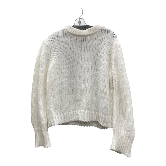 Sweater By Clothes Mentor In White, Size:M