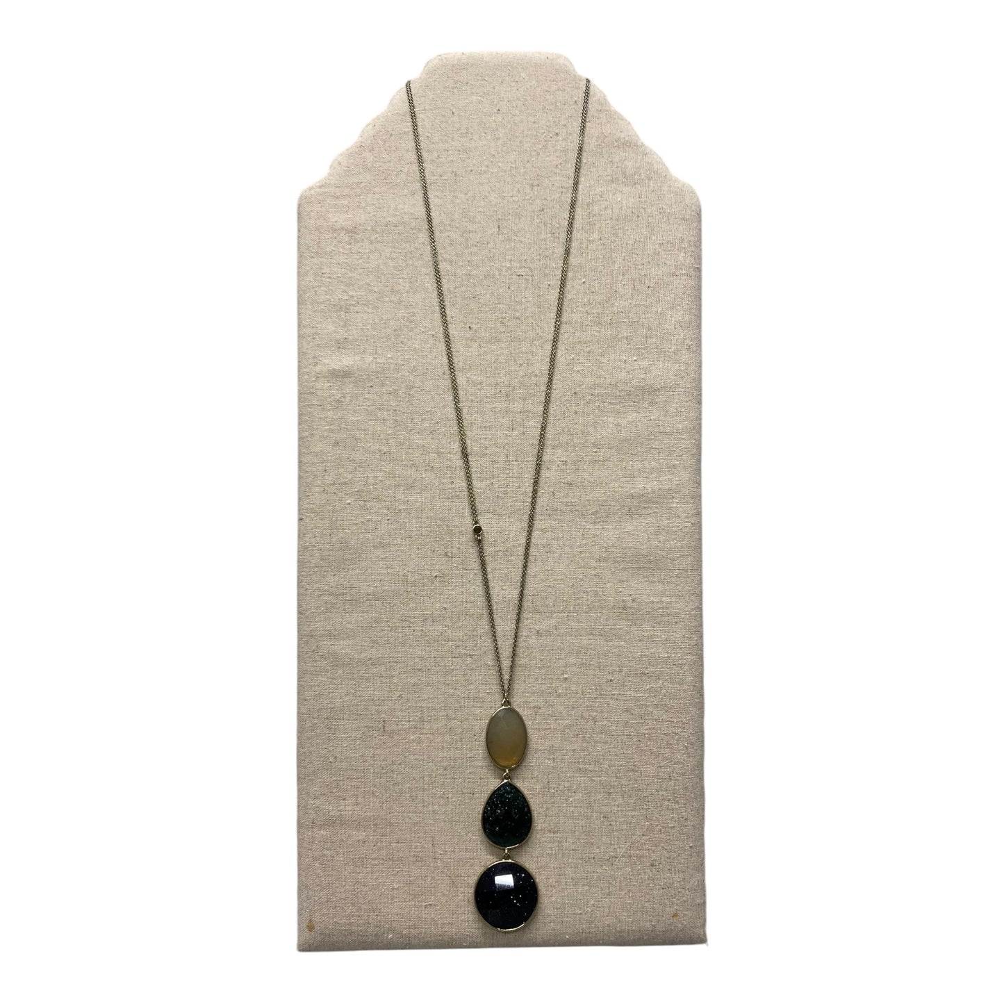 Necklace Pendant By Loft In Black & Gold