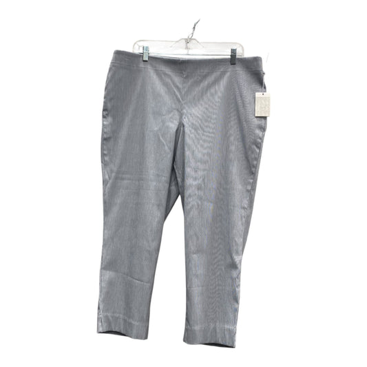 Capris By Dalia In Blue & White, Size:18