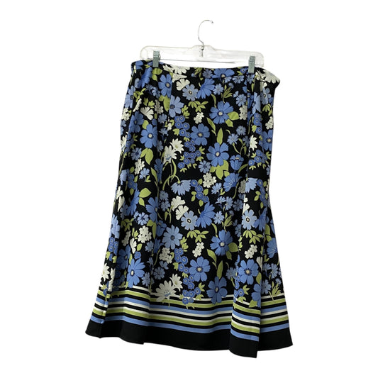 Skirt Maxi By Alfred Dunner In Black & Blue, Size:14