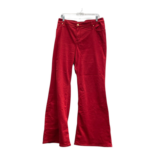 Jeans Flared By Chicos In Red, Size:18