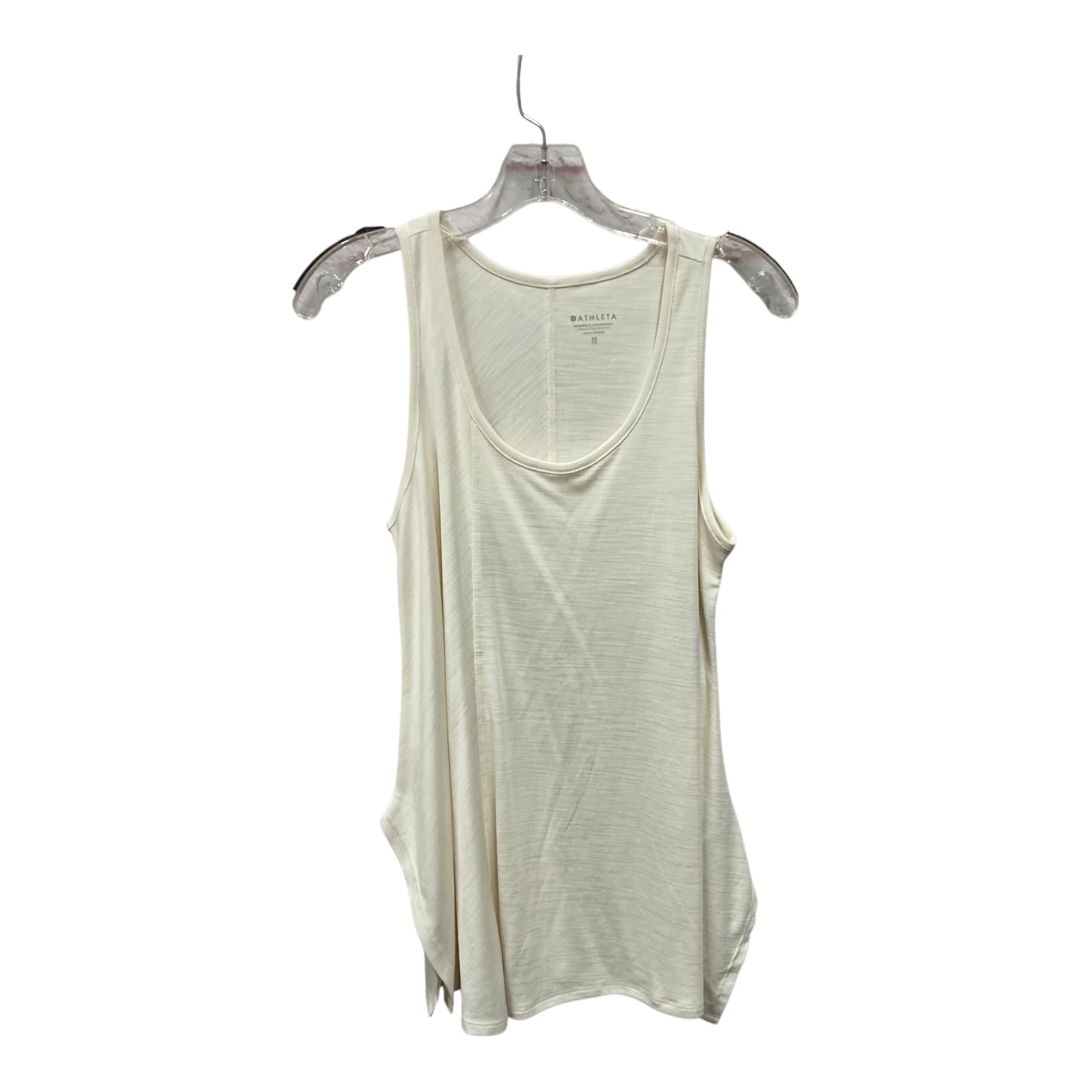 Athletic Tank Top By Athleta In Ivory, Size:Xs