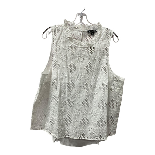 Top Sleeveless By J. Crew In White, Size:Xl