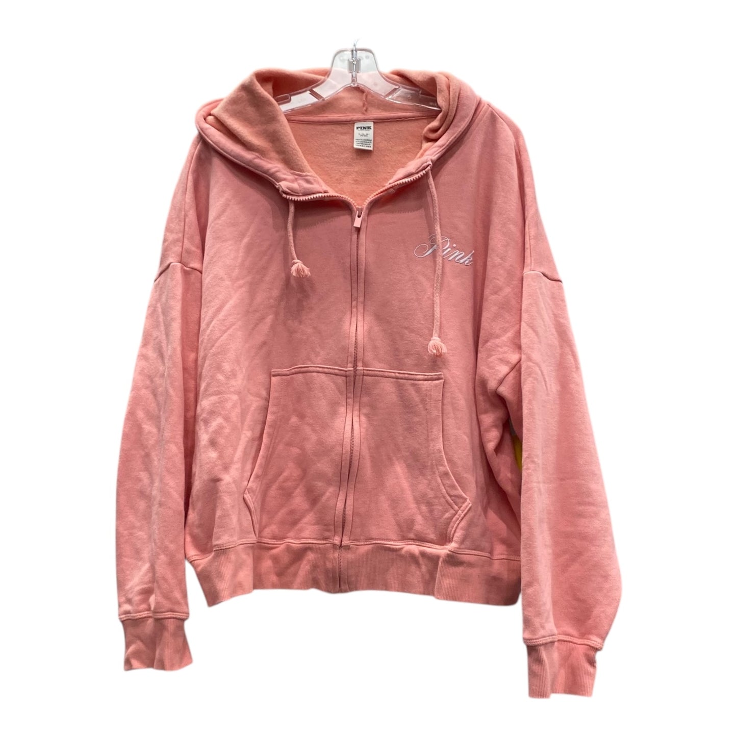 Athletic Sweatshirt Hoodie By Pink In Pink, Size:Xl