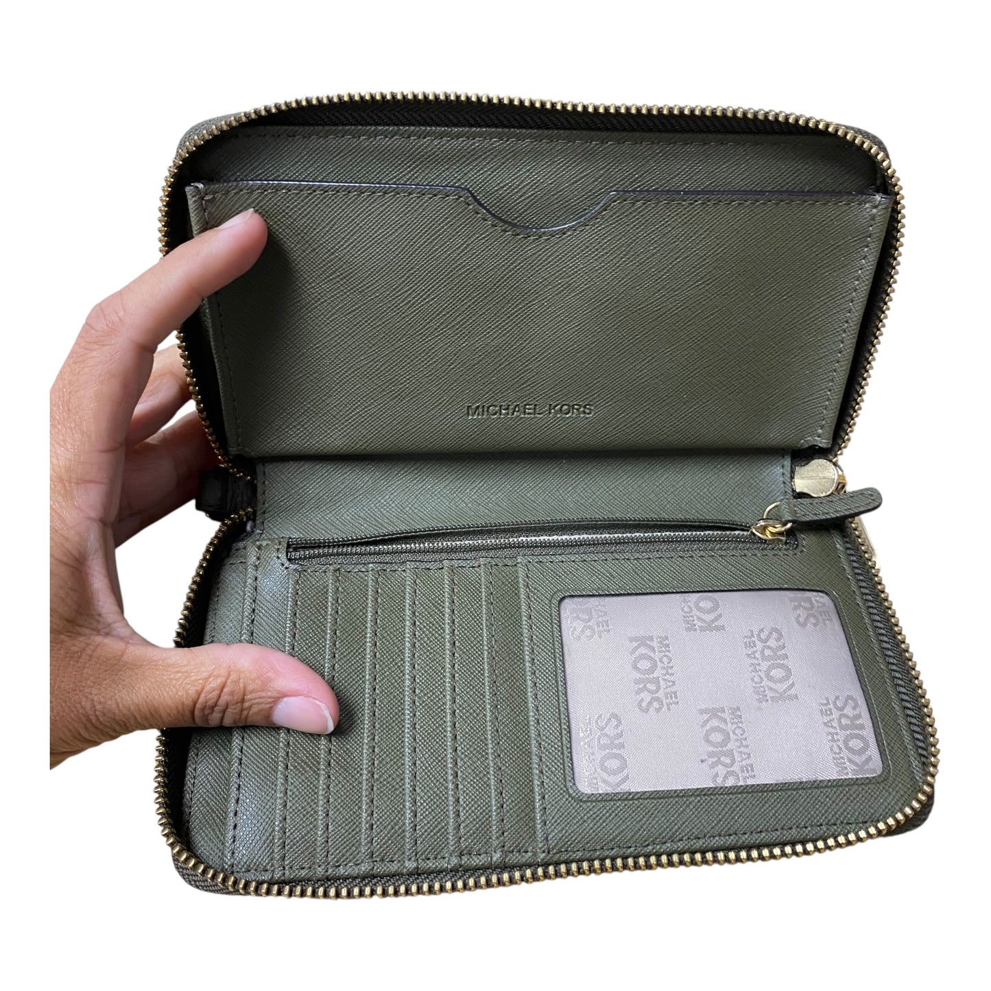 Wristlet Designer By Michael Kors In Green, Size:Medium