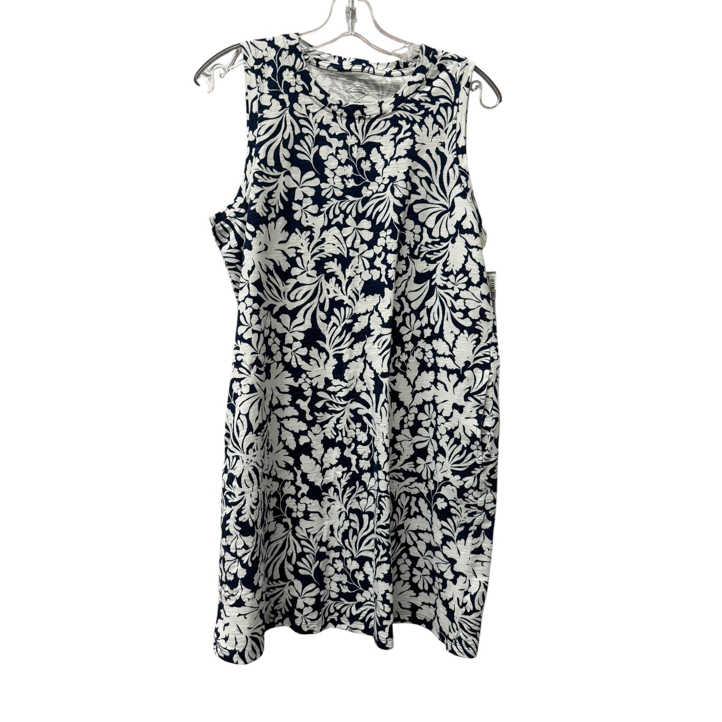 Dress Casual Midi By St Johns Bay In Blue & White, Size:S