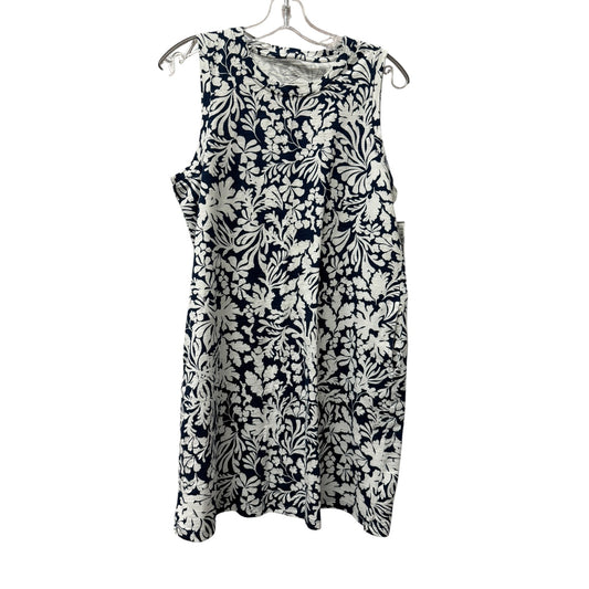 Dress Casual Midi By St Johns Bay In Blue & White, Size:S