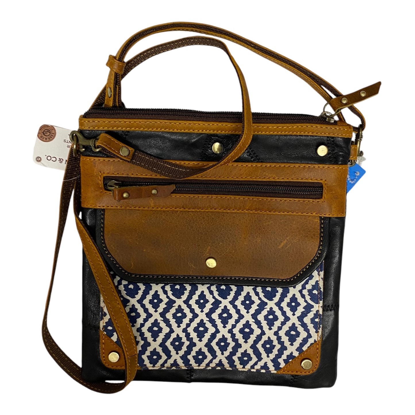 CROSSBODY by  Vaan & co In BLACK & BROWN, Size: SMALL