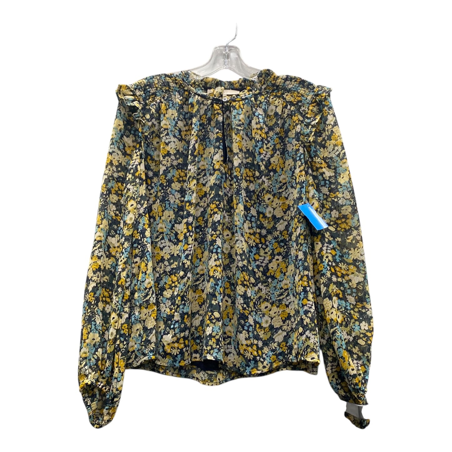 Top Ls By Loft In Blue & Yellow, Size:M